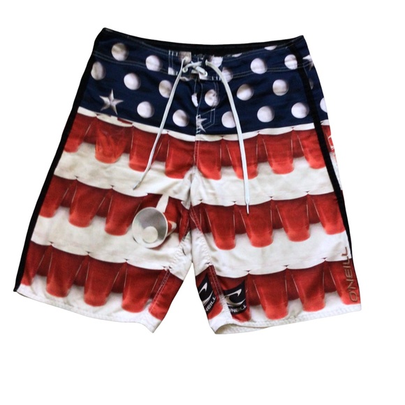 ONEILL Red Solo Cup Swim Board Shorts